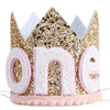 WAWOO Glitter Crown for 1st Birthday - First Birthday Crown, Birthday Girl Gift (ONE Golden Birthday Hat)