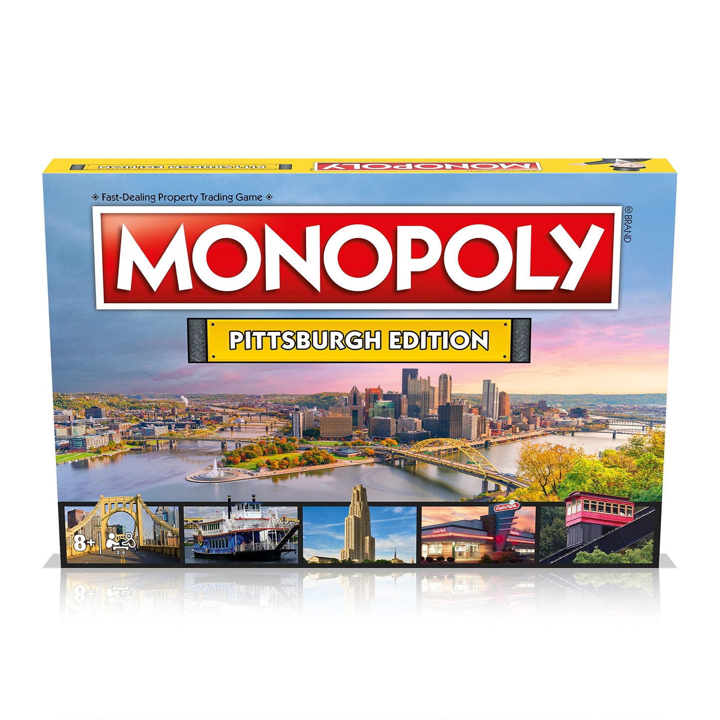 Monopoly Board Game Pittsburgh Edition: 2-6 Players Family Board Games for Kids and Adults, Board Games for Kids 8 and up, for Kids and Adults, Ideal