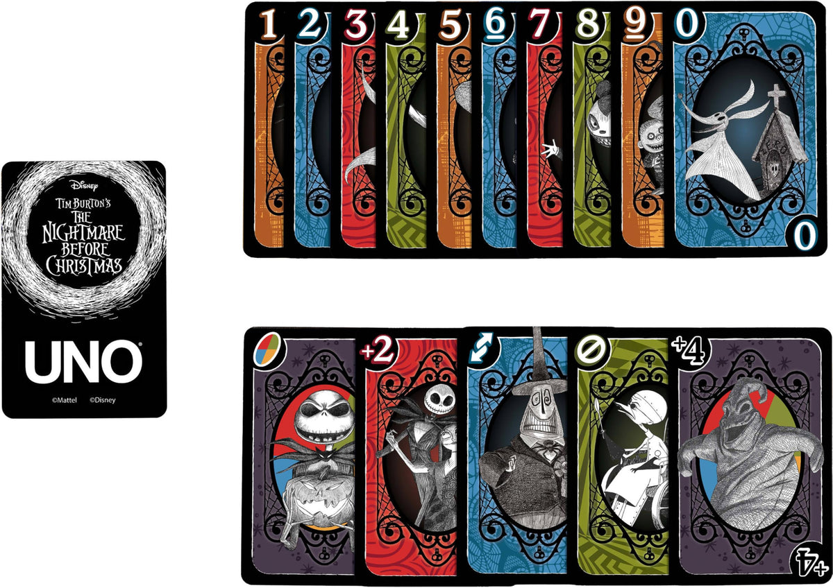 Mattel Games UNO Fandom Tim Burton's The Nightmare Before Christmas