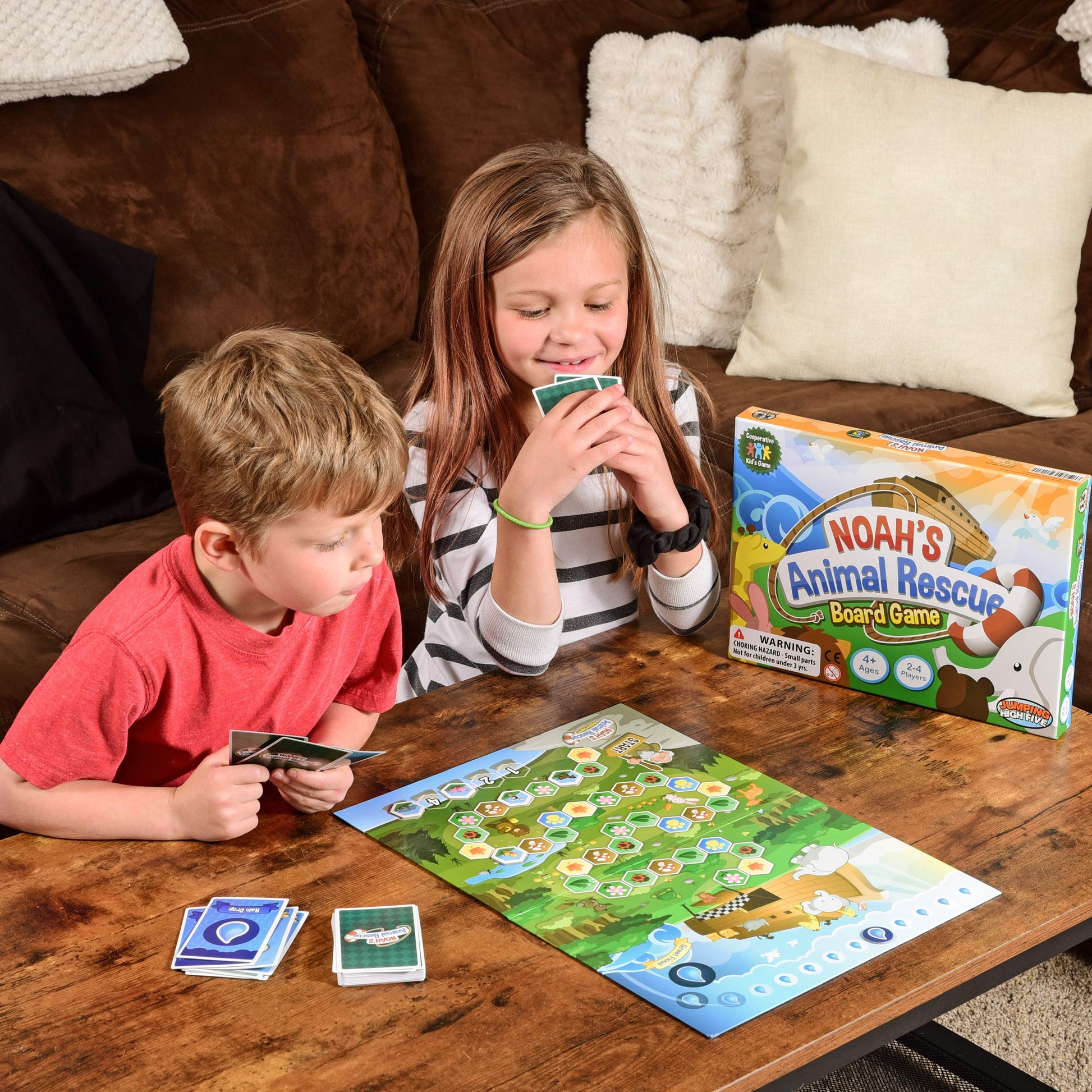 Noah’s Animal Rescue - Cooperative Noah’s Ark Animal Bible Story Board Game for Kids Ages 4+, No Reading Required and Easy to Learn, Perfect