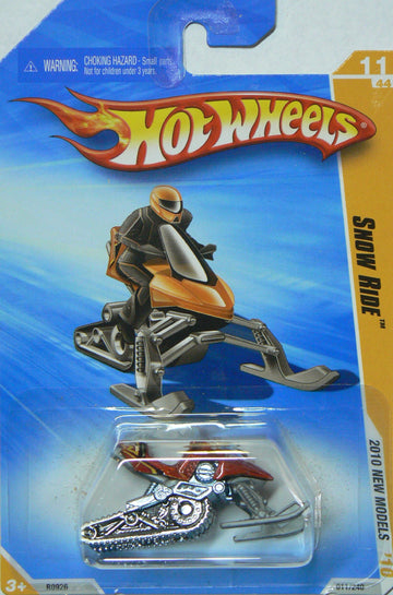 Hot Wheels 2010 New Models Snow Ride (Snow Mobile) 11/44, Orange