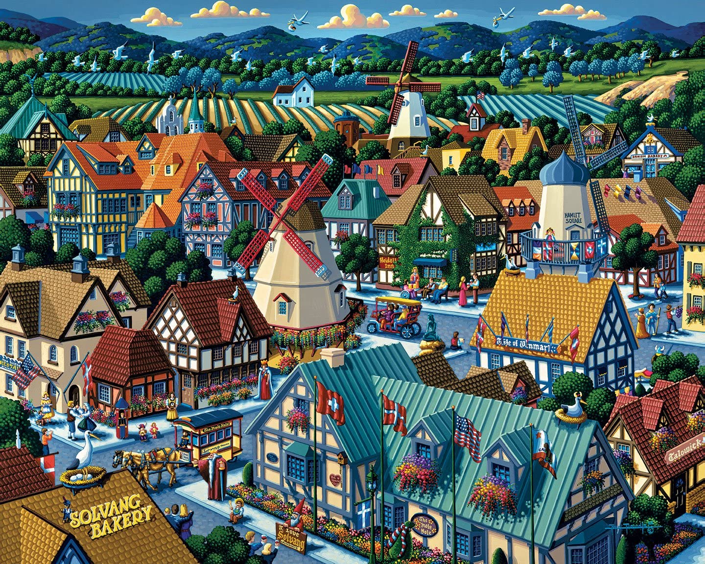 Dowdle Jigsaw Puzzle - Solvang - 500 Piece