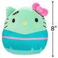 Squishmallows 8" Hello Kitty FrankenKitty- Officially Licensed Kellytoy Halloween Sanrio Plush- Collectible Soft Squishy Stuffed Animal Toy- Add