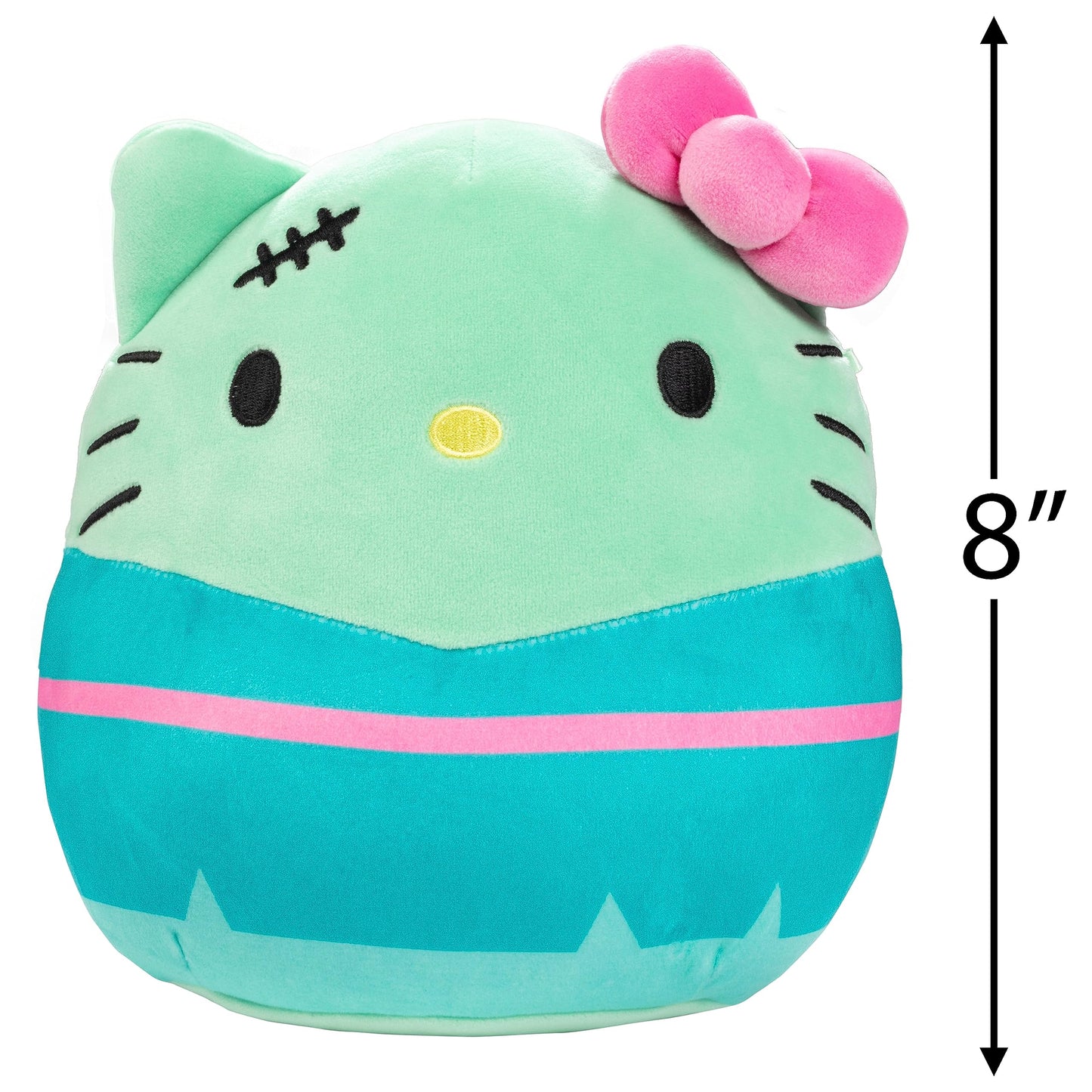 Squishmallows 8" Hello Kitty FrankenKitty- Officially Licensed Kellytoy Halloween Sanrio Plush- Collectible Soft Squishy Stuffed Animal Toy- Add
