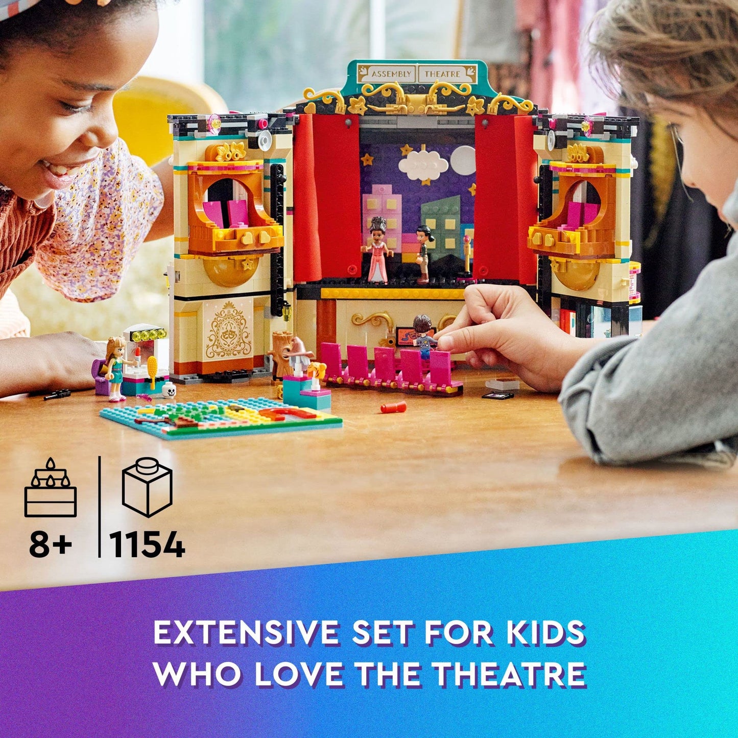 LEGO Friends Andrea's Theater School Playset, 41714 Creative Pretend Play Theater Toy, Gift Idea for Kids Girls Boys 8+ Years Old, Theater with