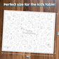 Color Your Own Thanksgiving Tablecloth- Fun Holiday Kids' Table Activity- 50" x 40" Disposable Paper Cover Coloring Craft for Fall Holiday