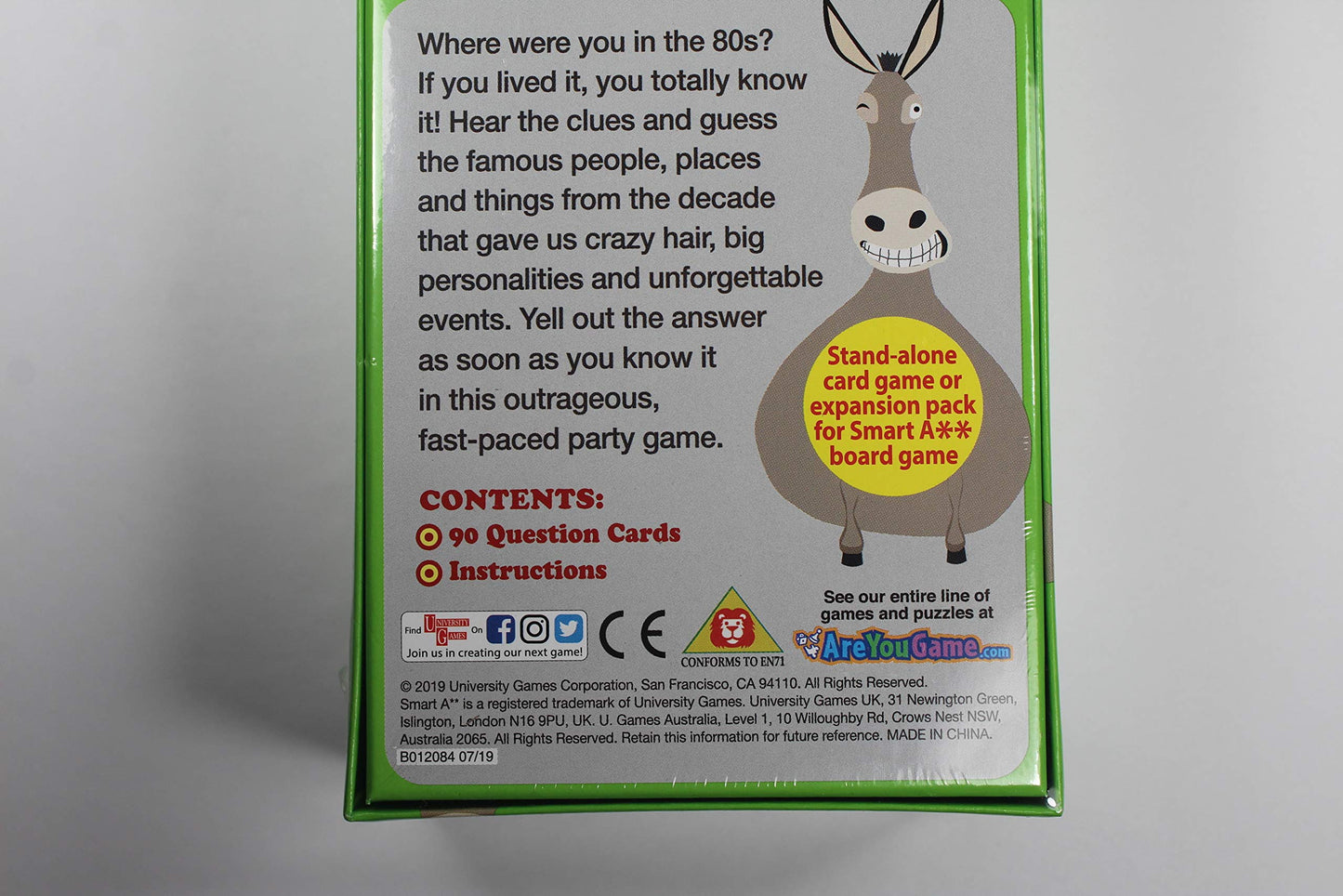 Smart Ass Everything 80s The Ultimate Trivia Card Game Box