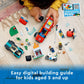 LEGO City Fire Rescue & Police Chase Building Set 60319 - Kid's Fire & Police Build, Featuring 3 Minifigures, Emergency Truck, Patrol Car, Motorcycle
