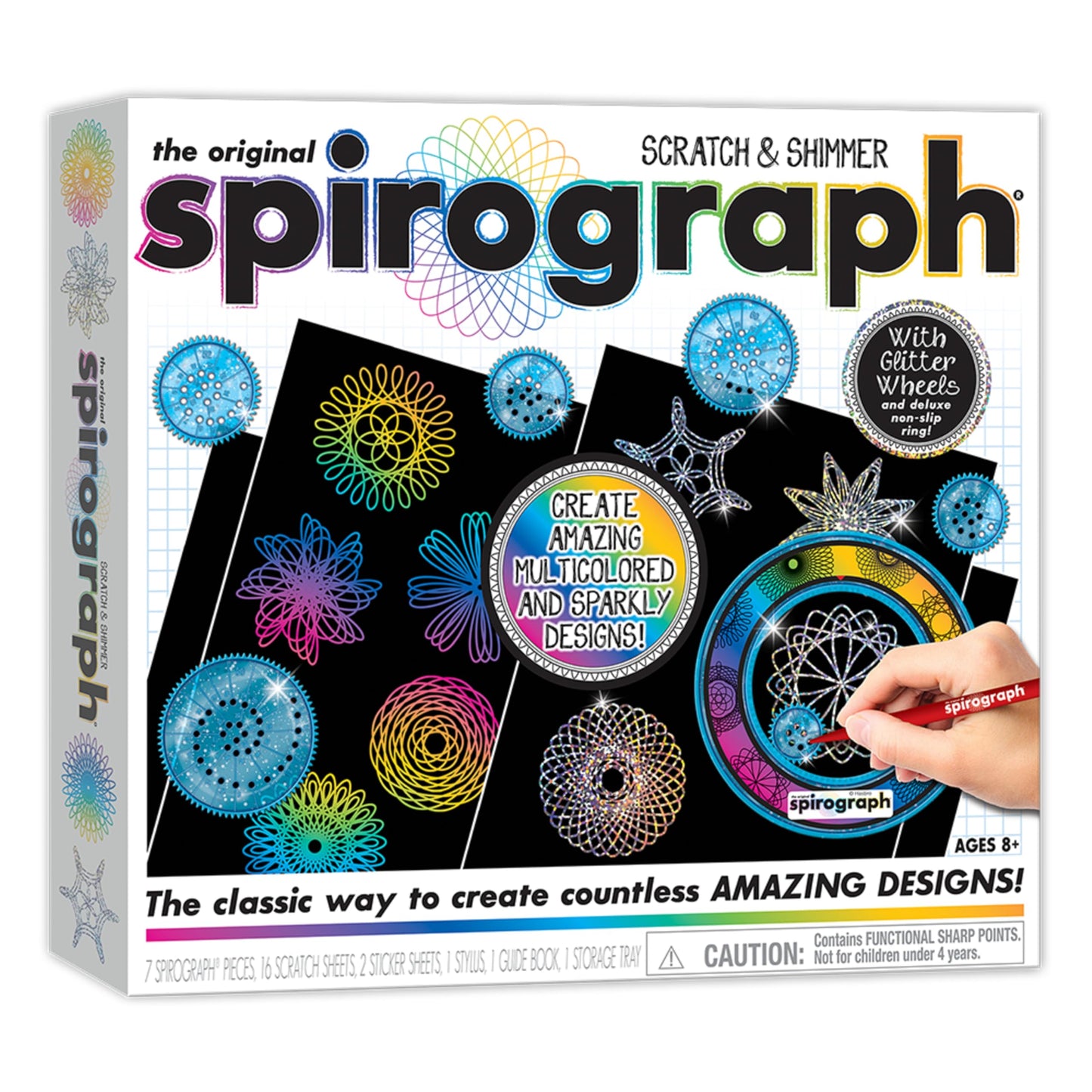 Spirograph Scratch & Shimmer - Arts and Crafts, Kids Toys, Art Supplies, Craft Supplies, Drawing Kit, Spiral Art, Classic Gear Design Kit, Magic