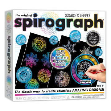 Spirograph Scratch & Shimmer - Arts and Crafts, Kids Toys, Art Supplies, Craft Supplies, Drawing Kit, Spiral Art, Classic Gear Design Kit, Magic