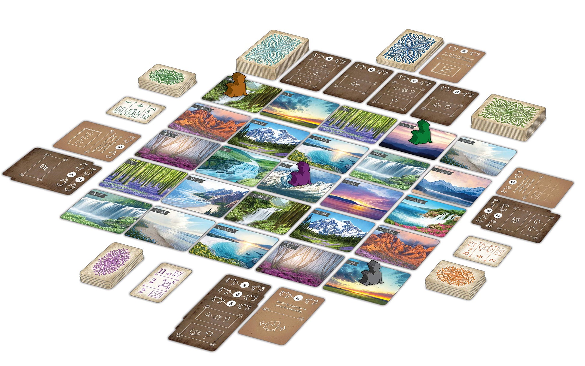 Sunset Over Water Card Game - A Picturesque Game of Painting Landscapes and Exploring Nature by Pencil First Games for 1-4 Players