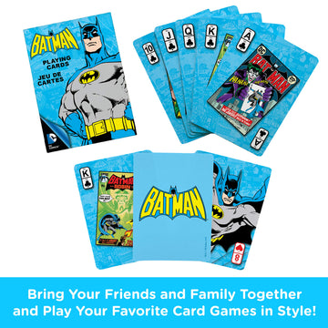 AQUARIUS DC Comics Batman Playing Cards - Batman Themed Deck of Cards for Your Favorite Card Games - Officially Licensed DC Comics Merchandise