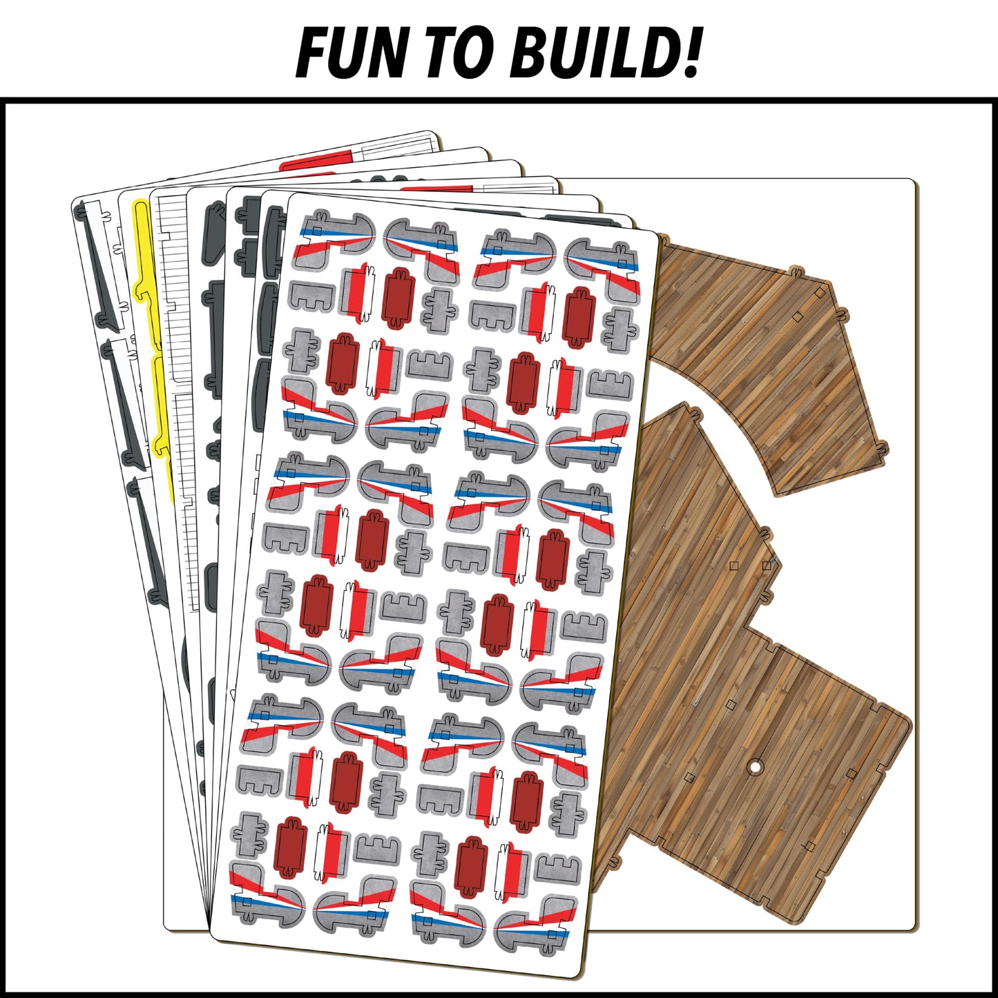 CoasterDynamix 3-D Scrambler Carnival Ride Wooden Model Kit - Electric Motorized Building Puzzle Kit for Adults and Kids, Toy Puzzles and Mini Craft