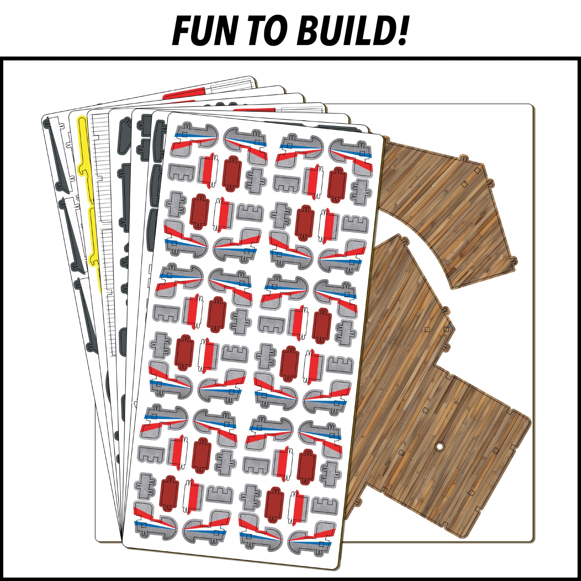 CoasterDynamix 3-D Scrambler Carnival Ride Wooden Model Kit - Electric Motorized Building Puzzle Kit for Adults and Kids, Toy Puzzles and Mini Craft