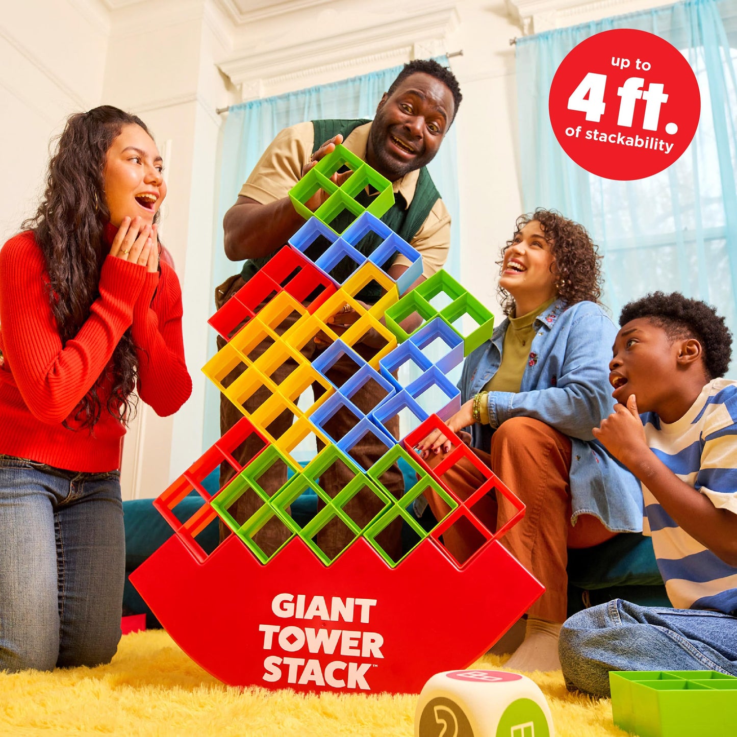 Giant Tower Stack by Relatable - Nappa Award 2026 Winner, The Jumbo Block Game Where You Balance Building Blocks - Ultimate Outdoor Games, Yard Games