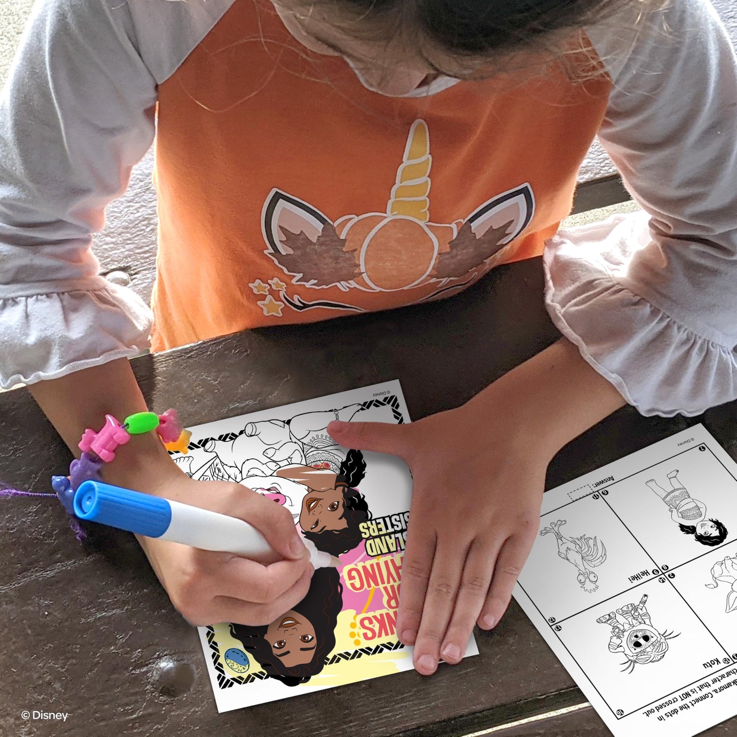 Disney Moana 2 Coloring Book Bundle for Kids - 4-Pack Princess Activity Set with Jumbo Coloring Book, Trace and Learn, 1200+ Stickers, and Mess-Free