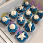 13 Pcs Mermaid Birthday Cake Toppers Set - Sparkling Ocean Theme Decor with Happy Birthday Topper and 12 Colorful Undersea Elements Cupcake Picks