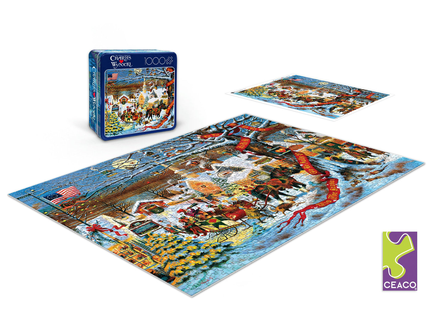 Buffalo Games - Charles Wysocki Small Town Christmas - 1000 Piece Puzzle