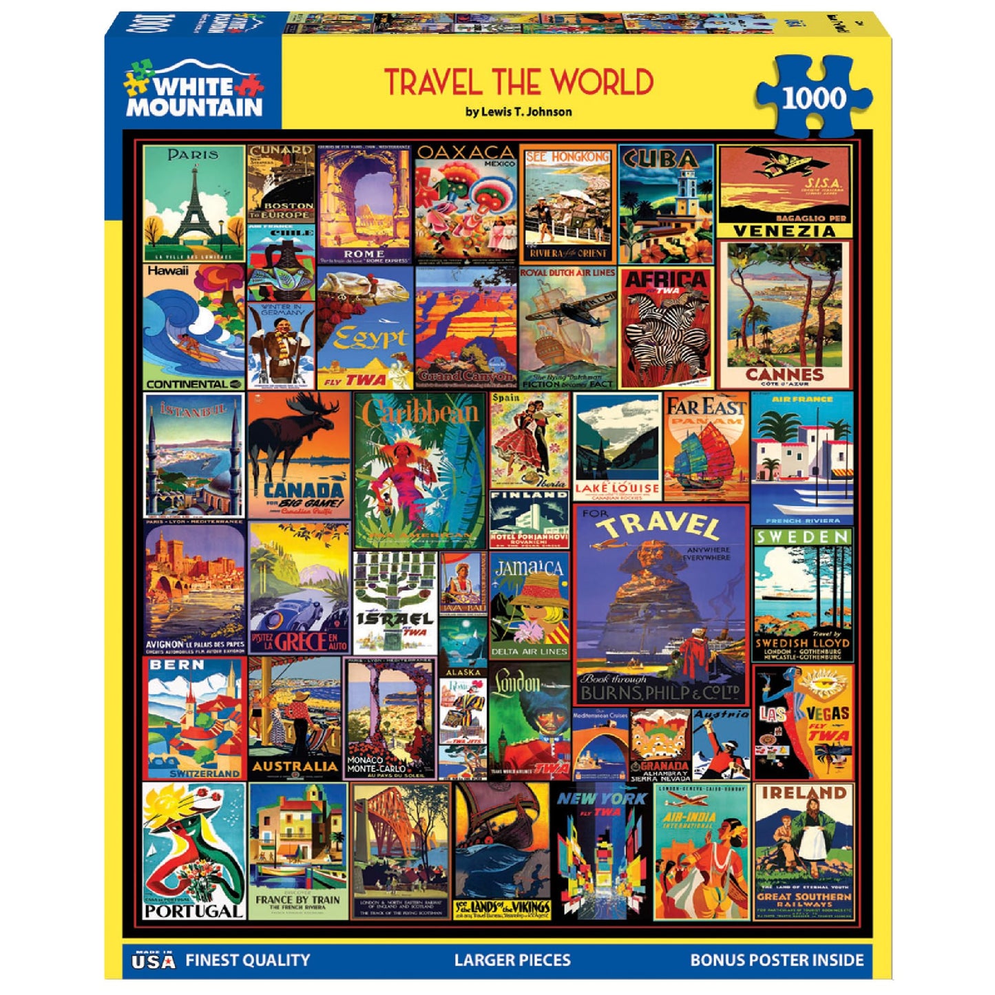 White Mountain 1000 Piece Jigsaw Puzzle, Travel the World