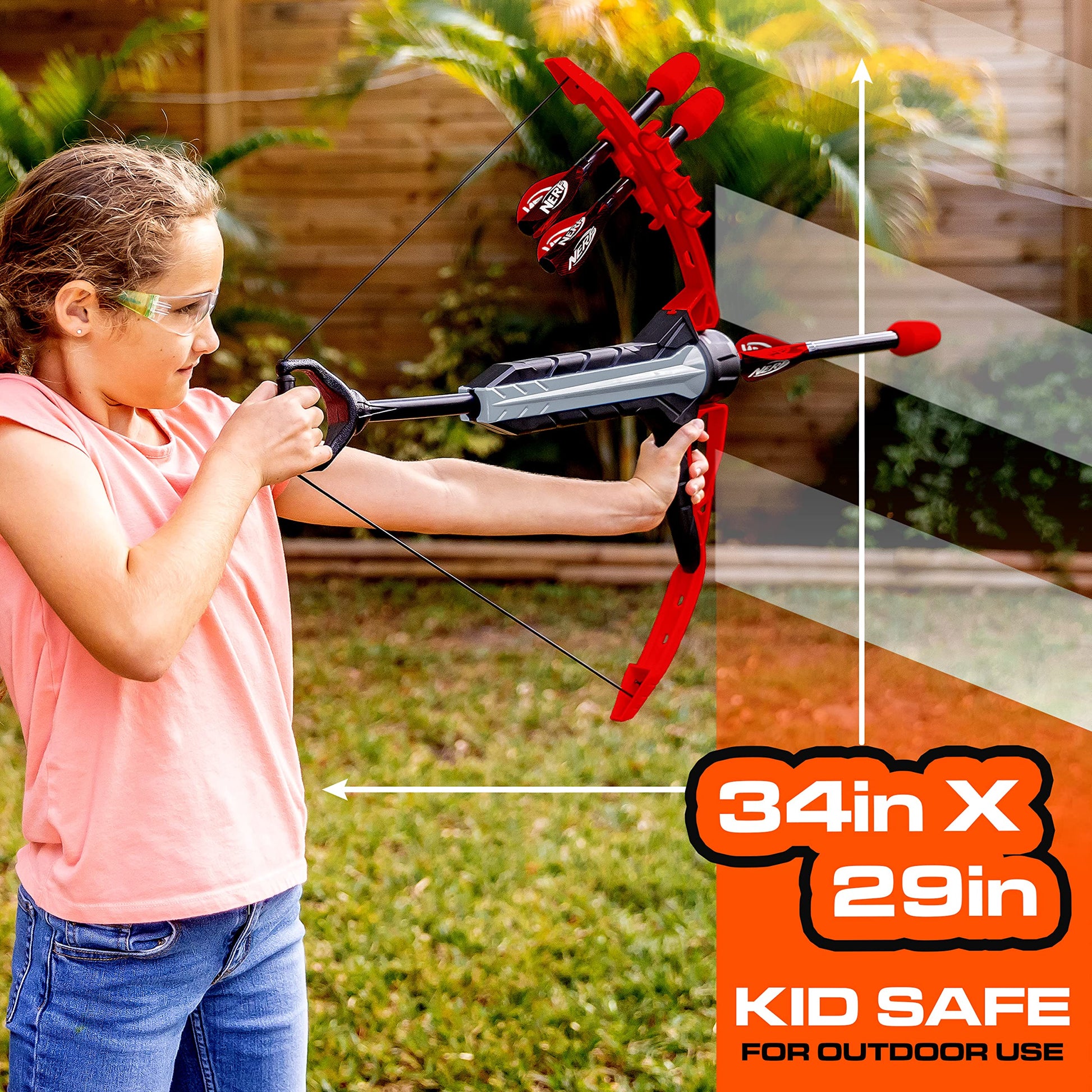 NERF Rip Rocket Kids Toy Bow + Arrow Set