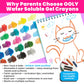 Ooly Smooth Stix Gel Crayons for Kids and Adults with Paint Brush - Set of 24 Watercolor Rainbow Crayons for Glass and Paper with Case, Twist-Up Gel
