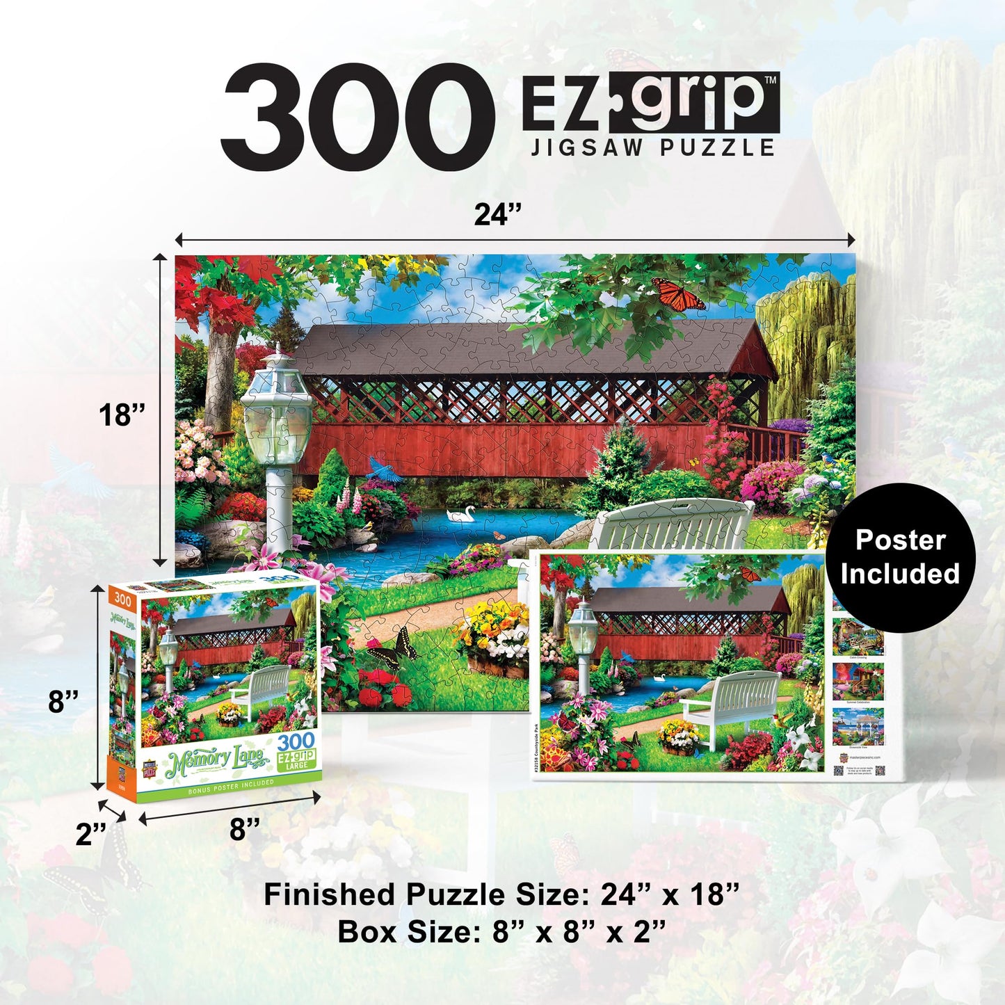 Masterpieces 300 Piece EZ Grip Jigsaw Puzzle - Country Park - 18"x24"