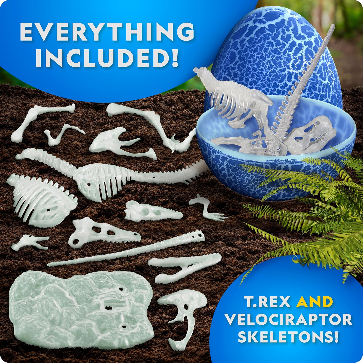 National Geographic Glow-in-the-Dark Dinosaur Skeleton Model Building Kit