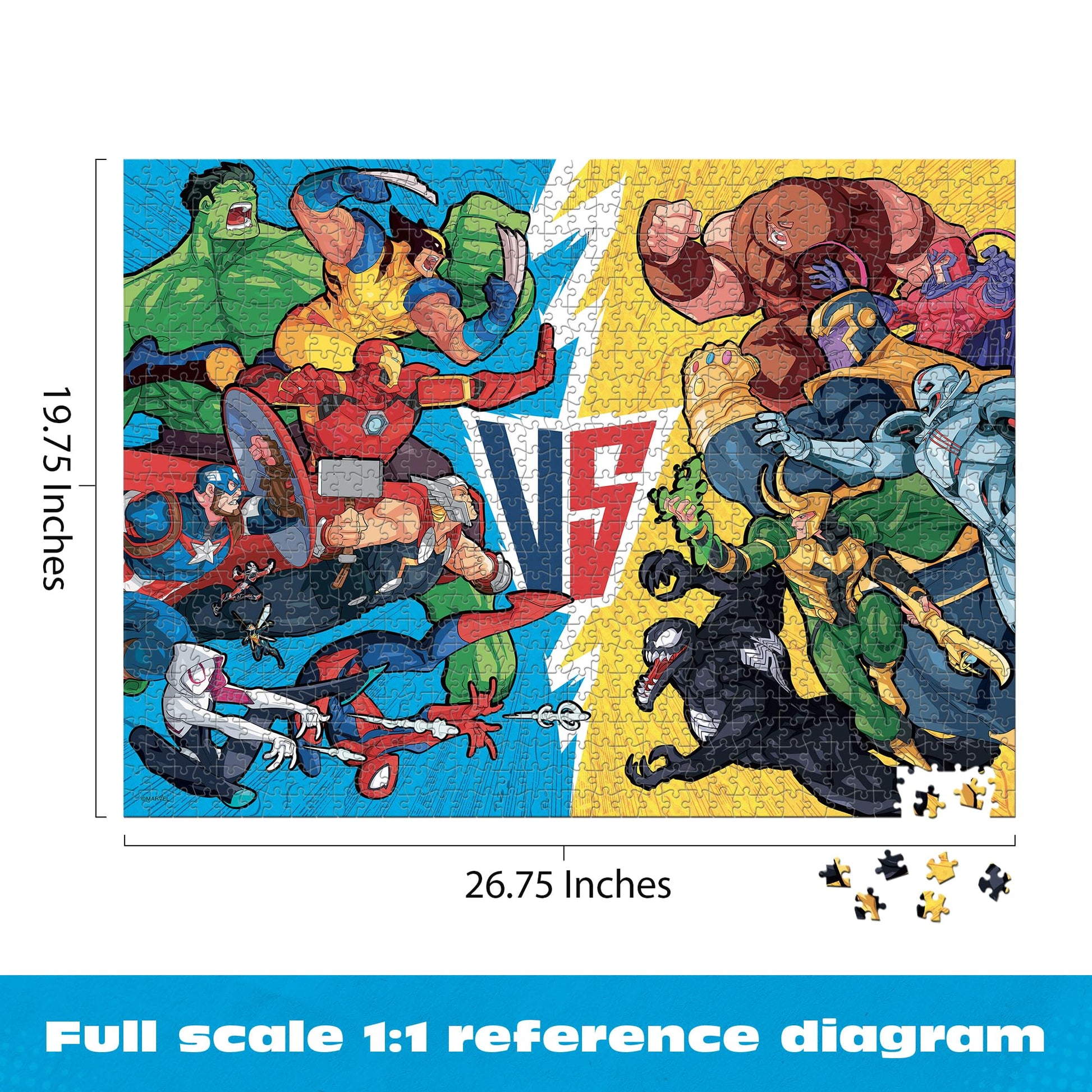 Buffalo Games - Marvel Comics VS Heroes vs - 1000 Piece Puzzle for Adults