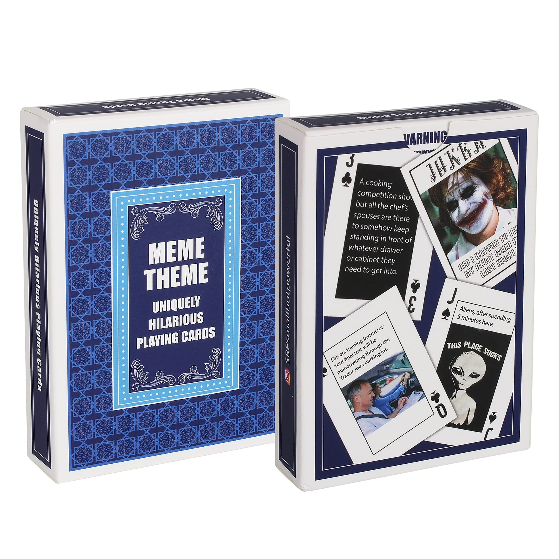 Meme Theme Playing Cards - 54 Uniquely Funny Cards, Clever and Fun Gift, Great for Parties & Game Nights. Perfect Holiday White Elephant Gift. Amazing