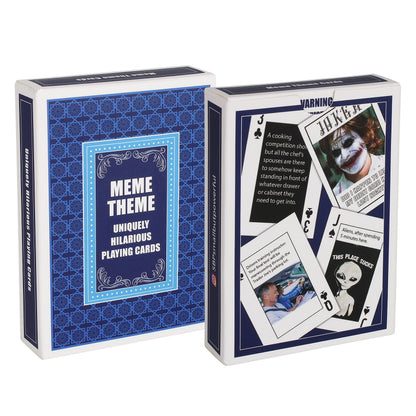 Meme Theme Playing Cards - 54 Uniquely Funny Cards, Clever and Fun Gift, Great for Parties & Game Nights. Perfect Holiday White Elephant Gift. Amazing