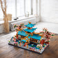 wriyvngs Micro Building Block Set, Chinese Suzhou Garden Architecture Model Kit with Cherry Blossom Bonsai Tree, Japanese Sakura House Model, DIY