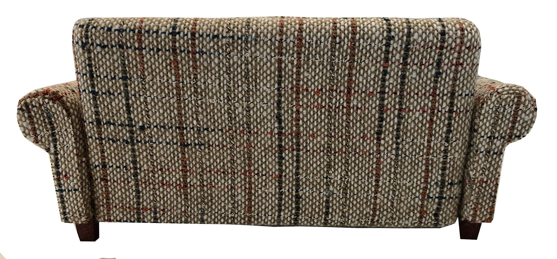 Brown Dollhouse Sofa Couch, Mini Loveseat for 6 Inch Dolls, 1:12 Scale Living Room Furniture, Retro Doll House Accessory