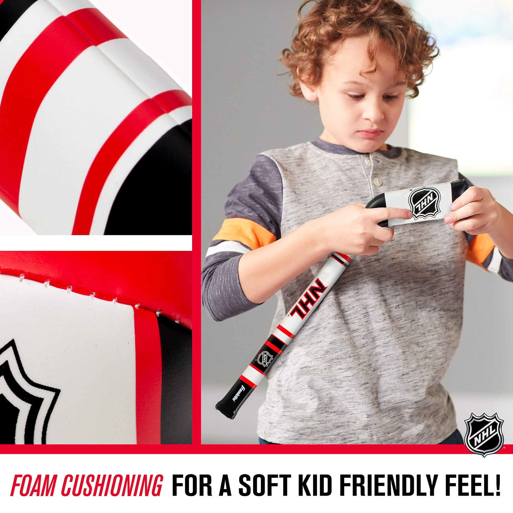 Franklin Sports NHL Kids Hockey Stick & Ball Set, Soft Sport Technology, 24.5 in, for Ages 3+