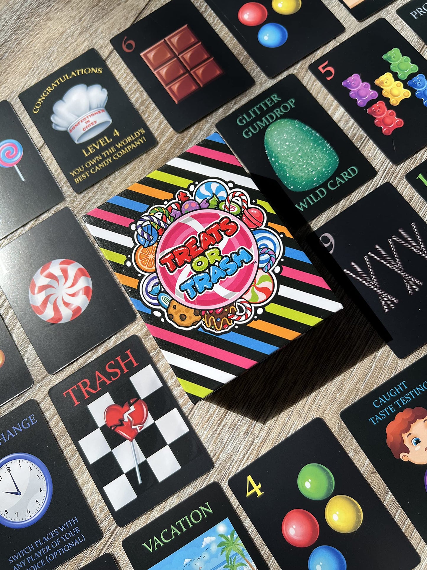 Treats or Trash - Captivating Card Game for Kids & Families - Gather Your Treats and Dodge The Trash! 2-4 Players | Ages 4+ | Mom's Choice Awards