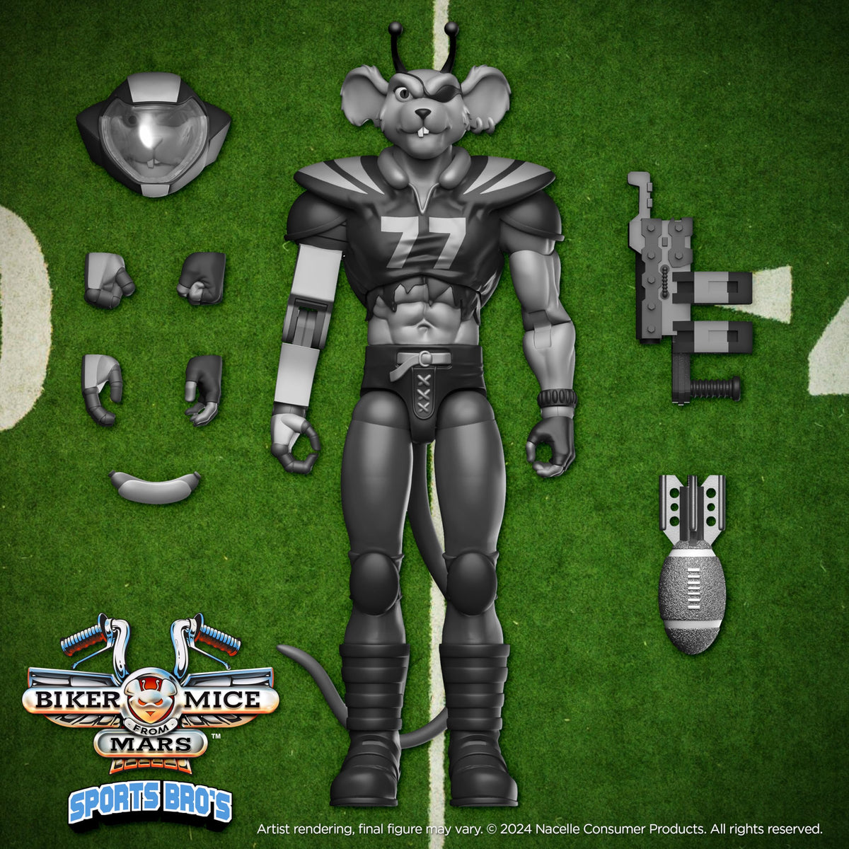 Biker Mice from Mars: The Sports Bro’s Modo (Black & White Version) Previews Exclusive Action Figure