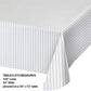 Gray Ticking Stripe Plastic Tablecloth, 1 ct