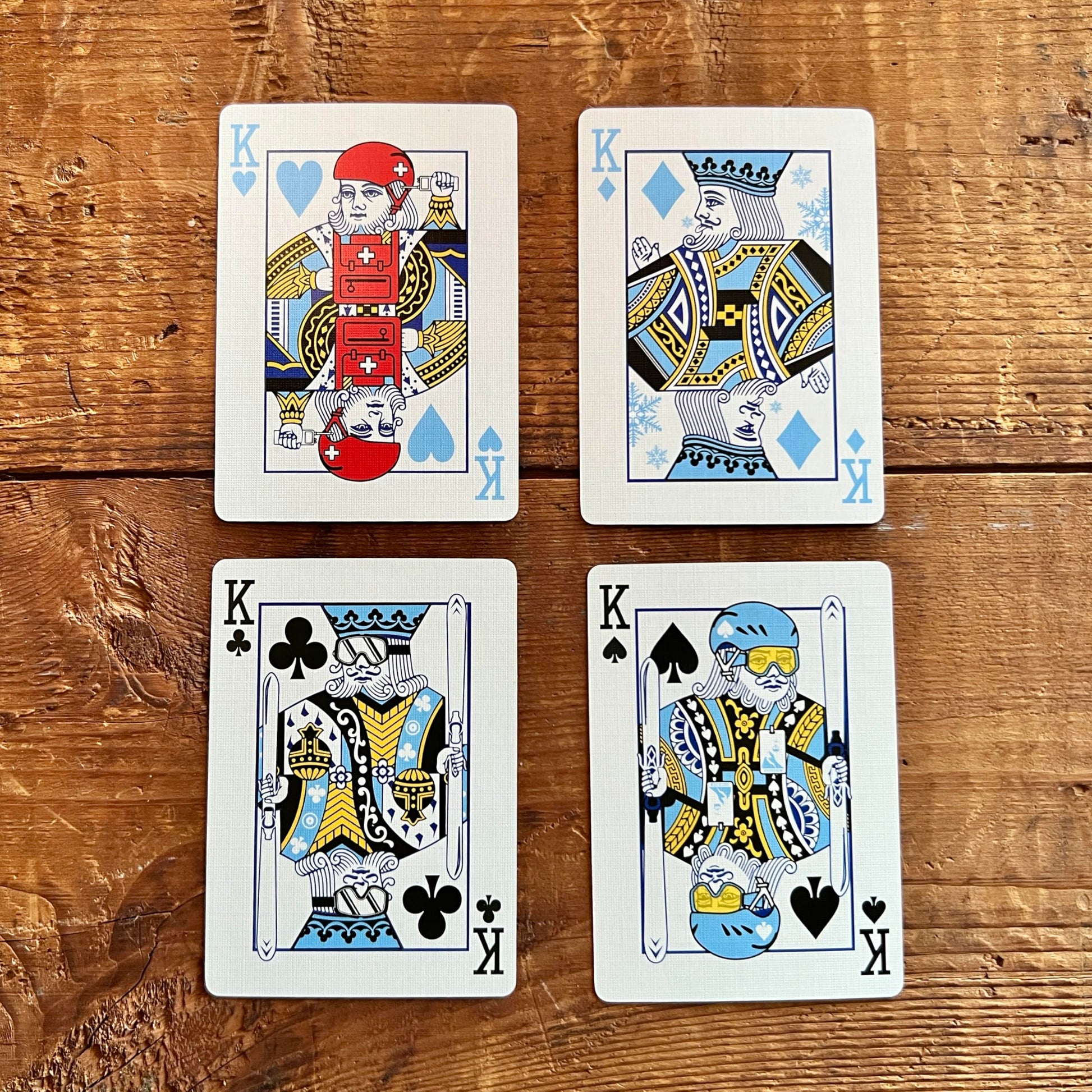 Ski House Games Signature Ski-Themed Playing Cards, 52-Card Deck, Winter Sports Design, Gift for Skiers, Apres Ski, Ski Games, Travel Games