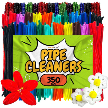 Performore Colorful Pipe Cleaners Craft Set 350-Pack Chenille Stem Wires in 35 Bright Colors 5mm Thick Reusable Twistable Fuzzy Sticks DIY Art