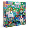 eeBoo Piece & Love: Ducks in The Clearing - 1000 Piece Puzzle - Adult Square Jigsaw, 23x23, Includes Image Reference Insert, Pieces