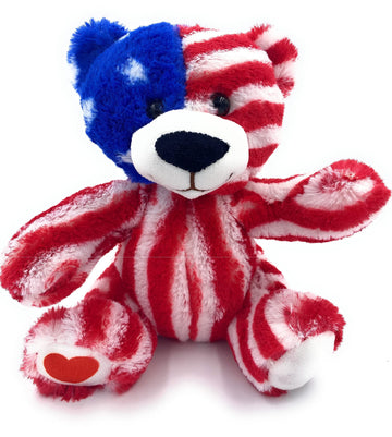 Aeisage USA Bear American National Flag Stuffed Toy Plush Animal Bears 8 Inch Souvenir Gifts for Kids