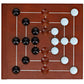 WE Games Nine Men's Morris Board Game, 5 inch Travel Size - Solid Wood Board with Magnetic Closure, 9 Clear & 9 Blue Marbles, Classic 2-Player
