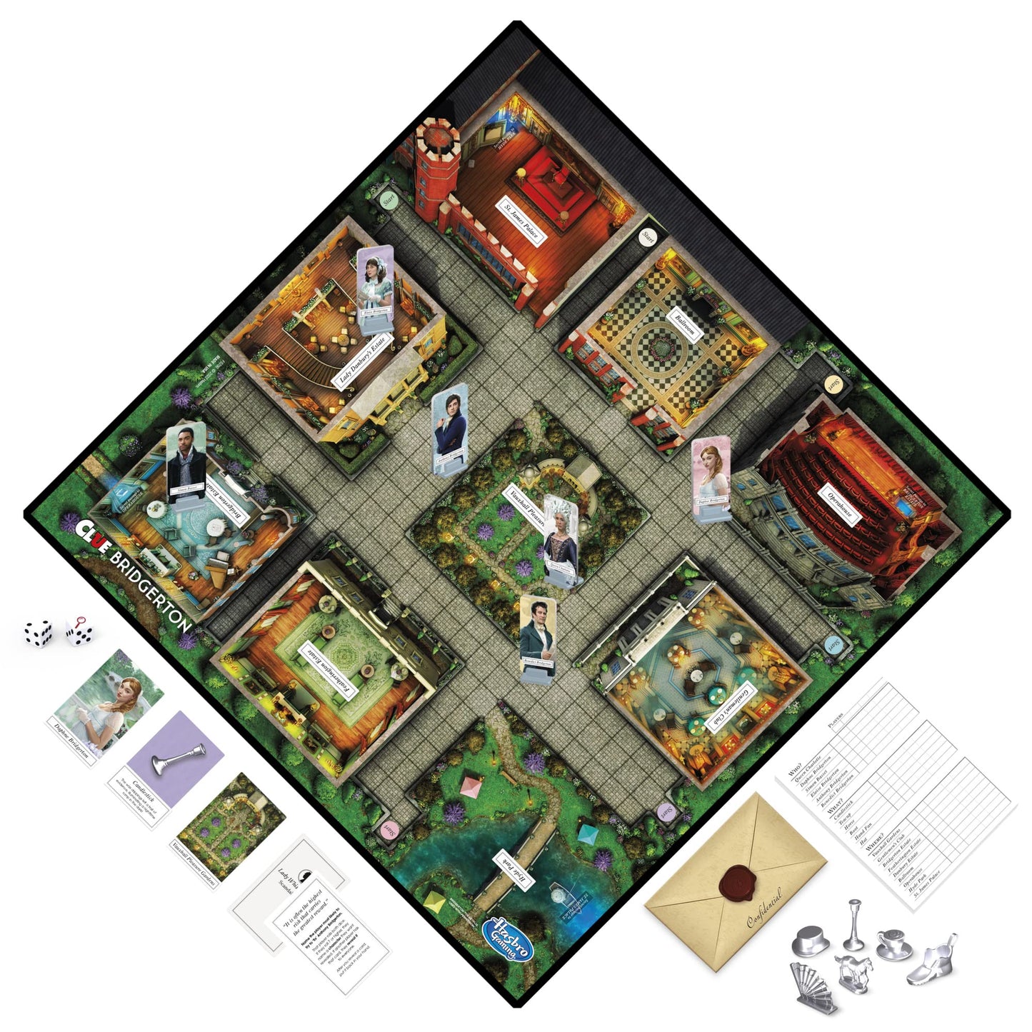 Hasbro Gaming Clue: Bridgerton Edition-BoardGame for Ages 17+Game for Bridgerton Fans for 3-6 Players, Inspired by Shondaland's Original Series on
