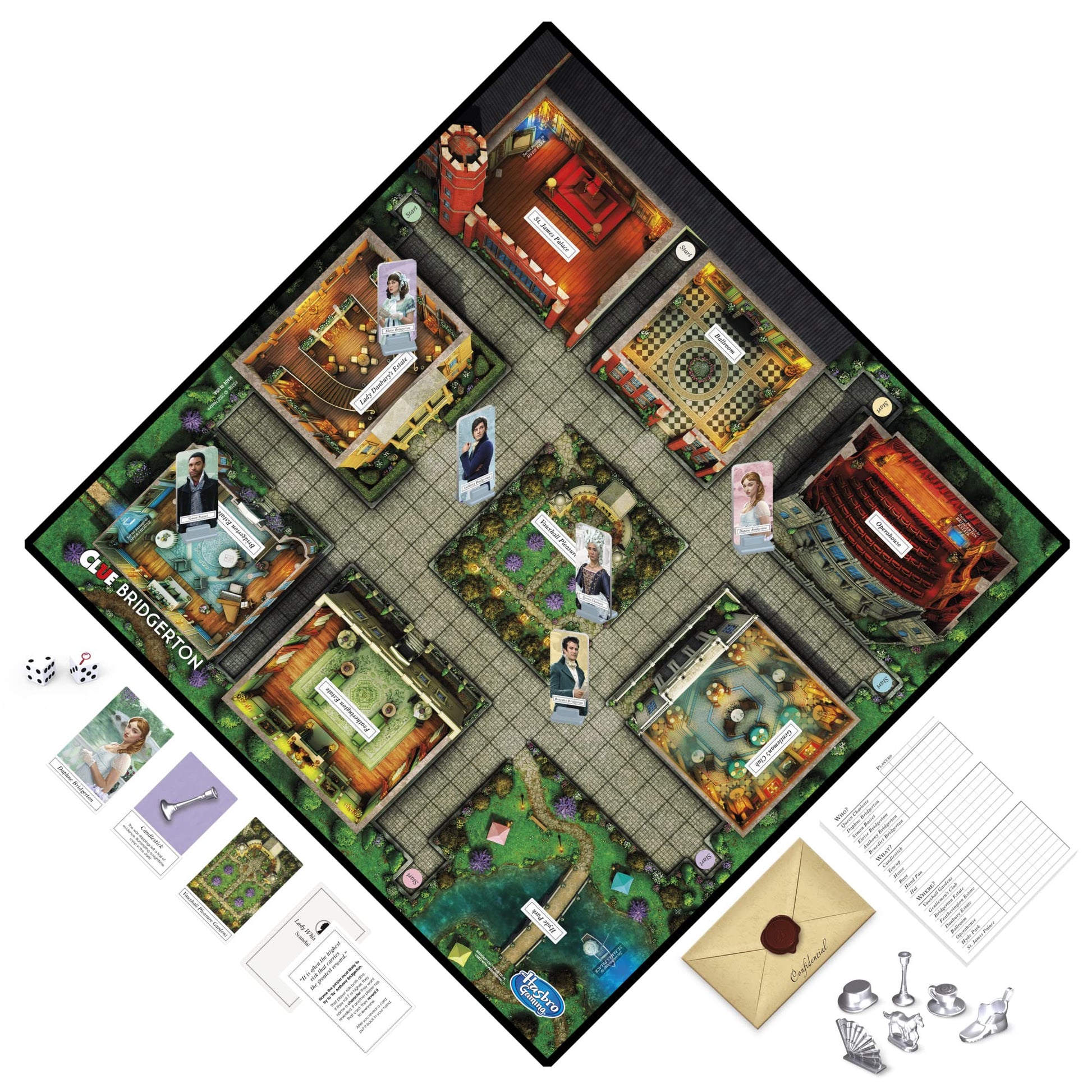Hasbro Gaming Clue: Bridgerton Edition-BoardGame for Ages 17+Game for Bridgerton Fans for 3-6 Players, Inspired by Shondaland's Original Series on