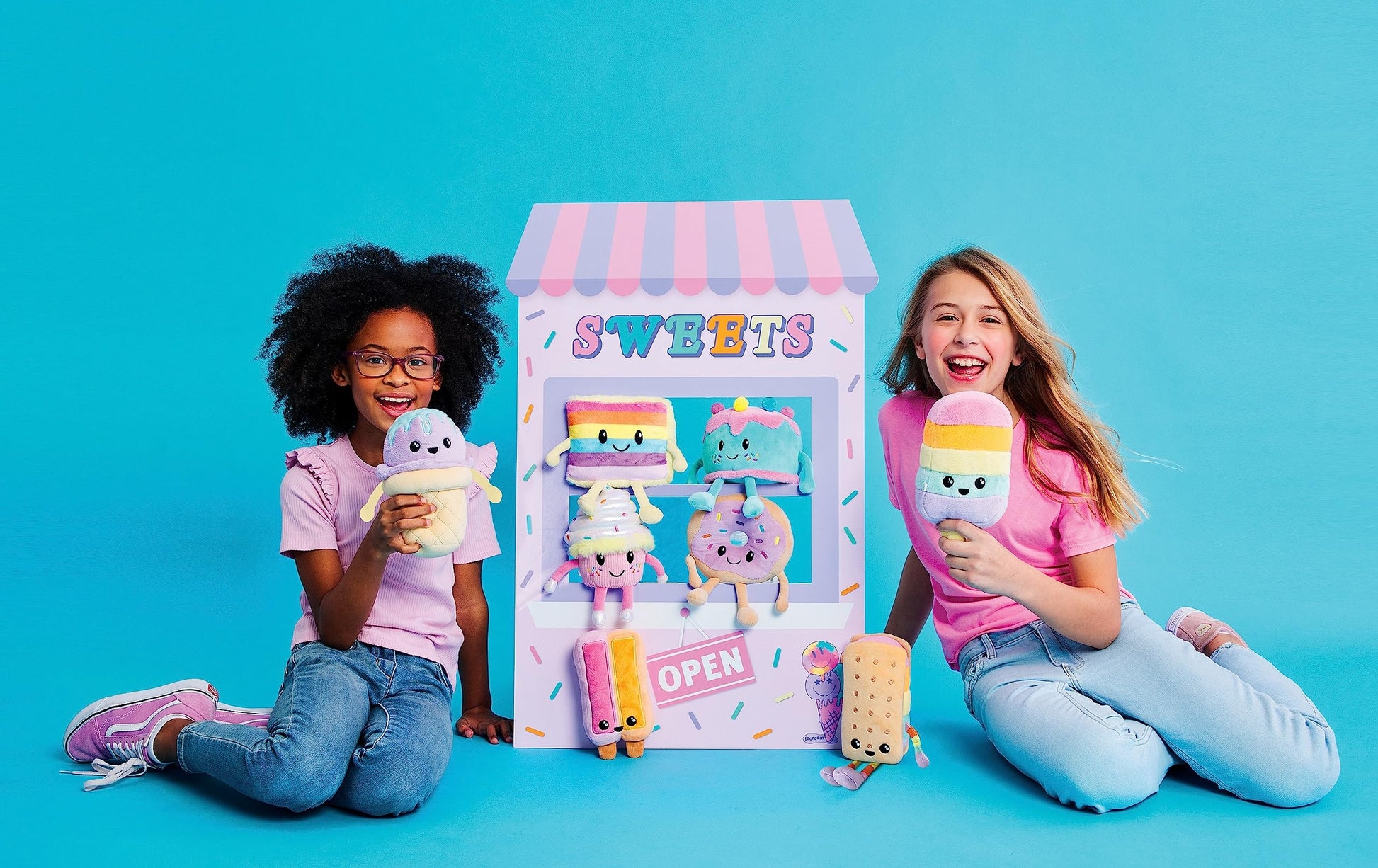 iscream Screamsicles Kawaii Ice Cream Shop 8" Plush - Rainbow Pop
