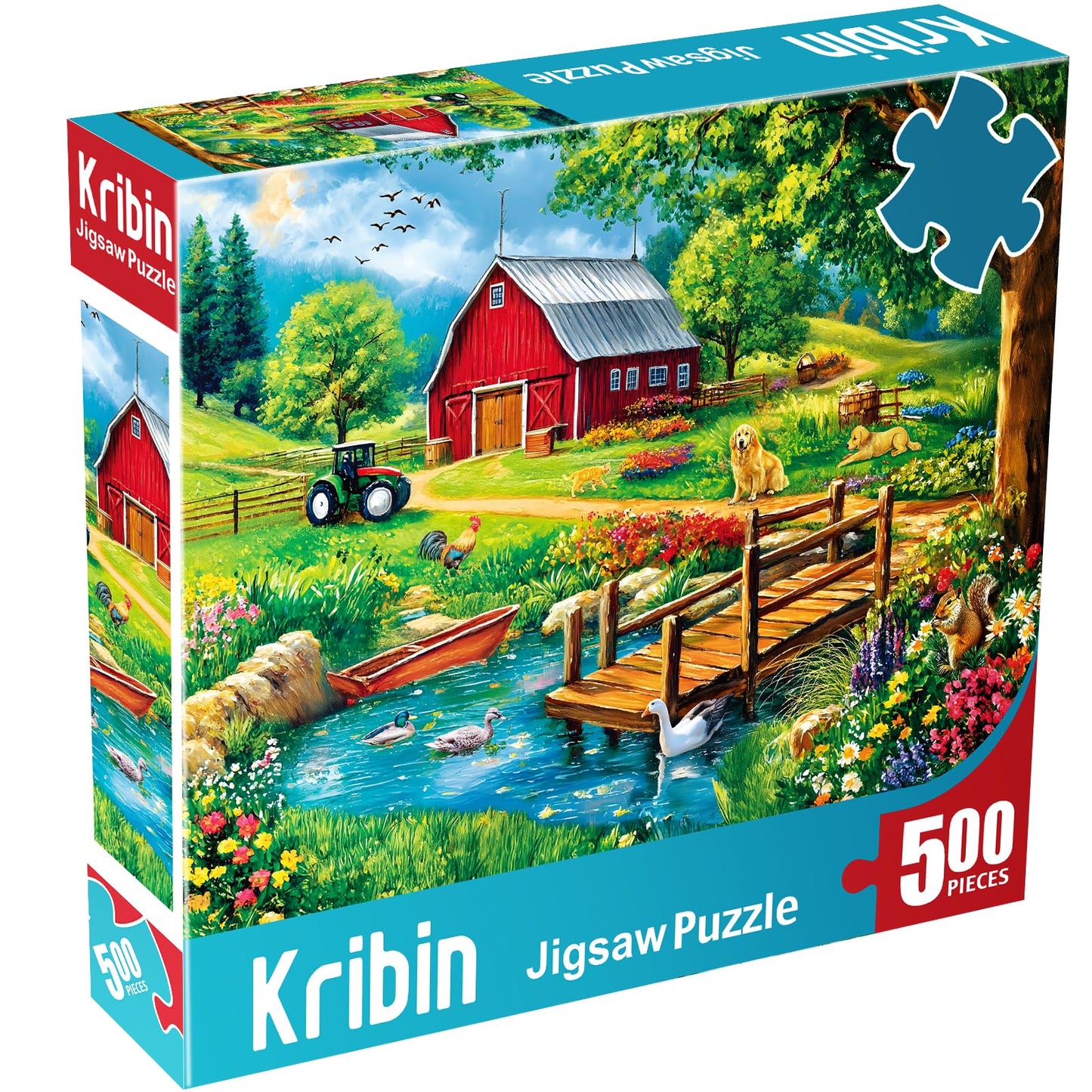 500 Piece Puzzle for Adults - Jigsaw Puzzles - Spring Farm