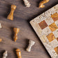 Radicaln Marble Chess Set 12'' Inches Coral and Red Handmade Classic Board Games for Adults, Luxury Marble Chess Board & Pieces, Modern Table Chess