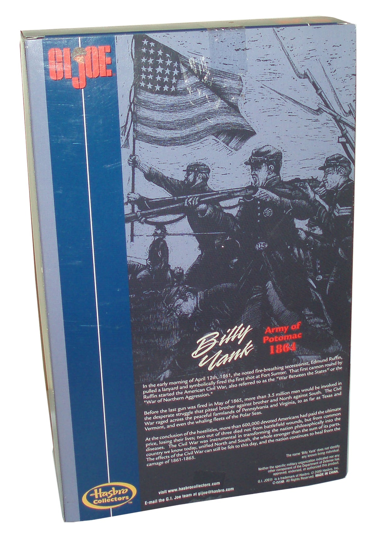 GI Joe Year 2000 Hasbro Collectors Series 12 Inch Tall Action Figure - UNION SOLDIER Billy Yank Army of Potomac 1864