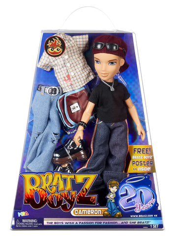 Bratz 20 Yearz Special Anniversary Edition Original Boy Fashion Cameron with Accessories and Holographic Poster | Collectible Doll | for Collector