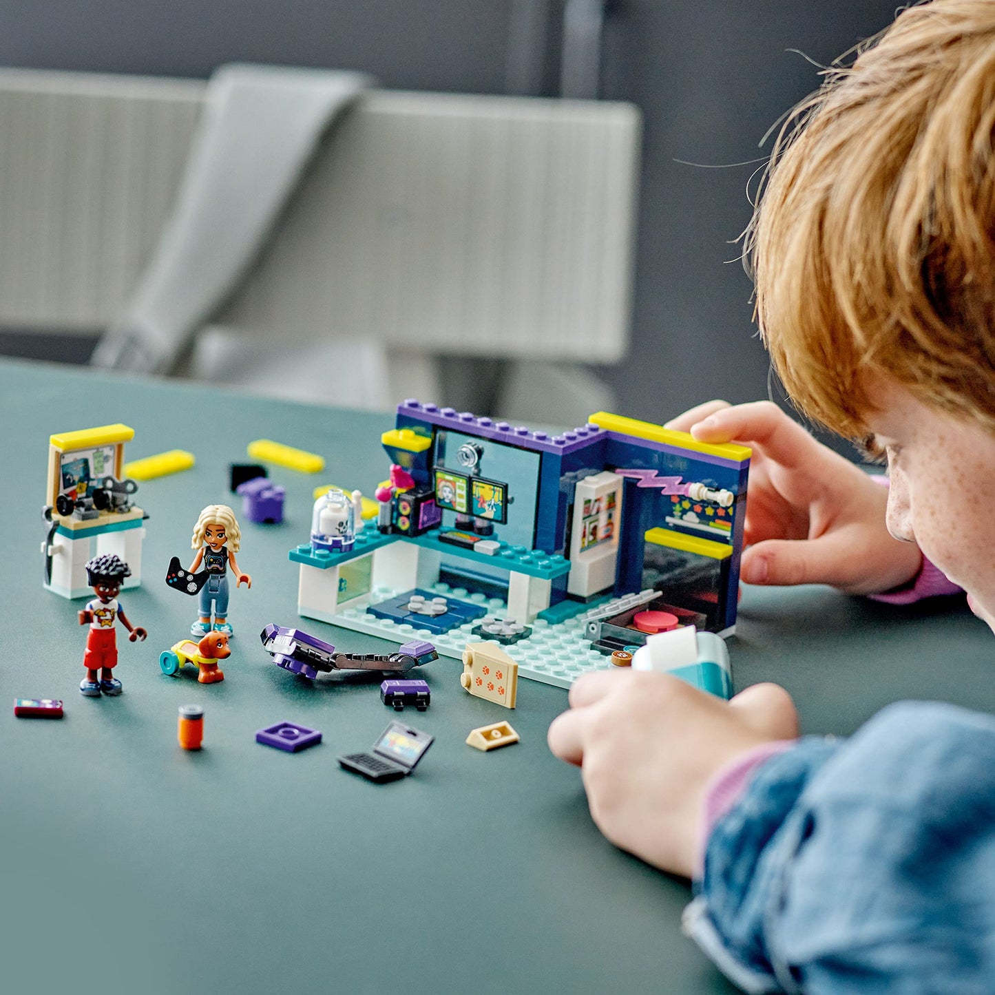 LEGO Friends Nova's Room Gaming Themed Bedroom Playset 41755, Collectible Toy with Zac Mini-Doll and Pickle The Dog, Small Gift Idea for Kids 6 and Up