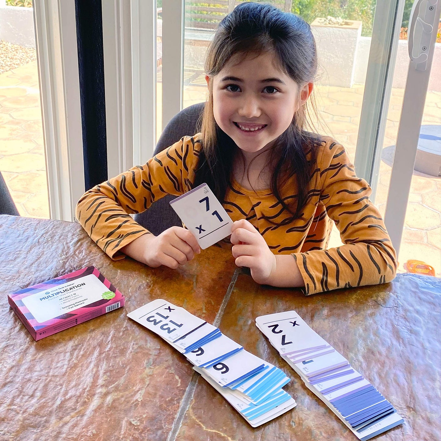 Think Tank Scholar Multiplication Flash Cards (150 Facts) Times Tables Flashcards - All Facts 1-12 for Kids in 3rd, 4th, 5th, 6th Grade - 6 Math Games